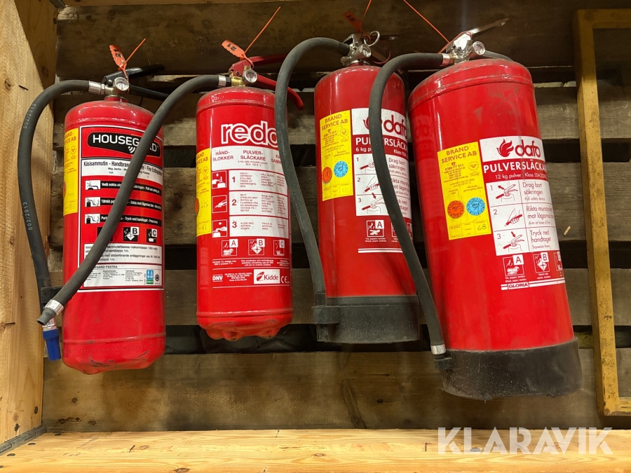 Brandsläckare Pulver 12/6 kg, 4 st