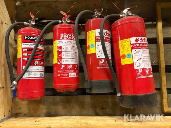 Brandsläckare Pulver 12/6 kg, 4 st