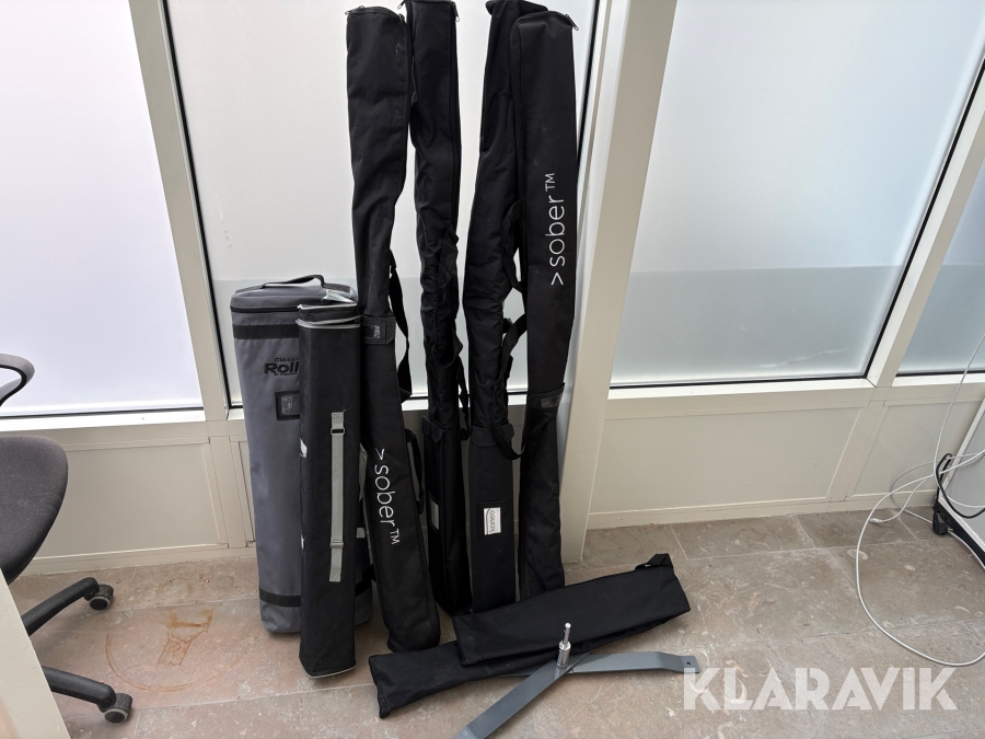 Rollup & hållare för strandvimpel Sober