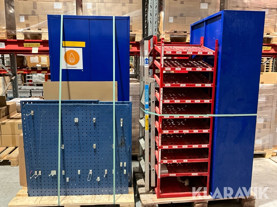 Skåp, hyllor och verktygstavlor
