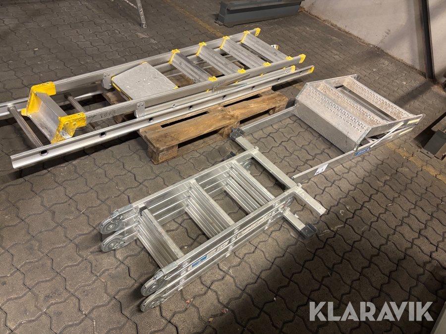 Trappstegar och stege Zarges 4 st