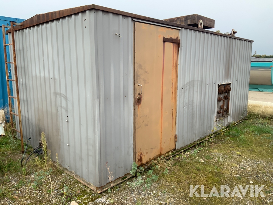 Oljepanna Witermo i conteiner med skorsten