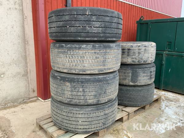 Lastbildäck med fälg 385/55R22.5 -8st