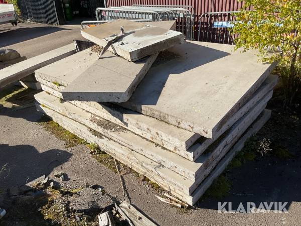 Armerade betongplattor 6st