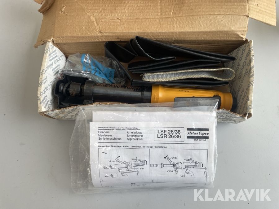 Slipmaskin tryckluft Atlas Copco LSF 26 S180 E 18000 RPM