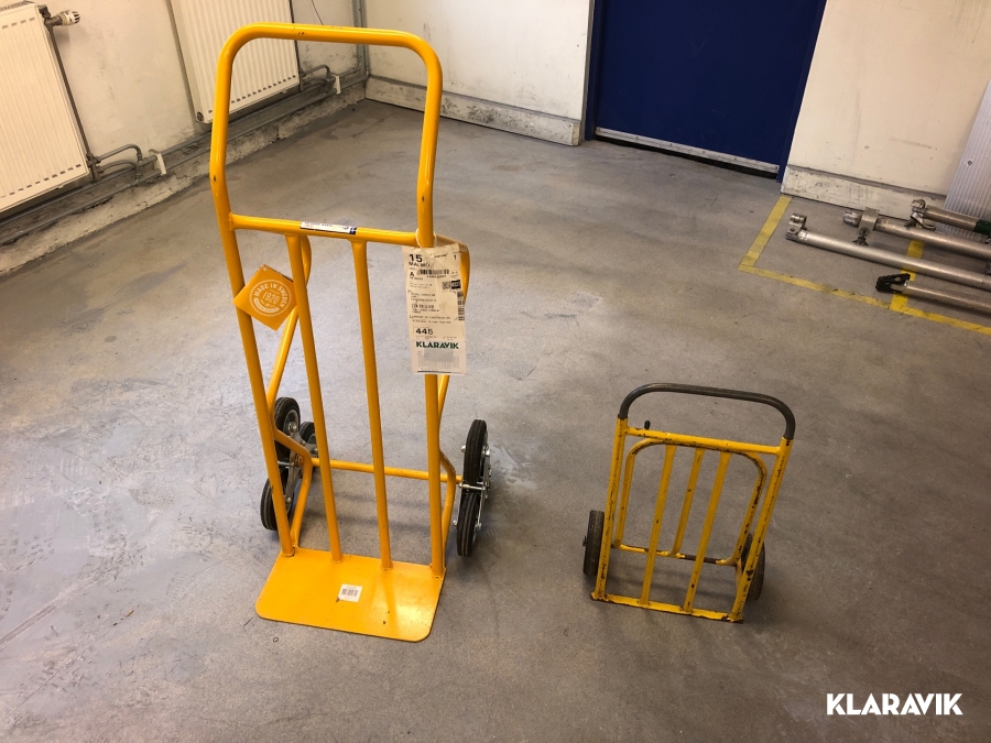 Trappkärra och liten säckkärra