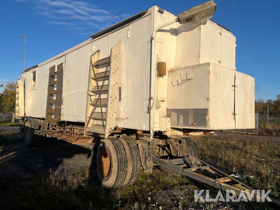 Servicevagn med verkstadsdel, dieselrum & fikarum