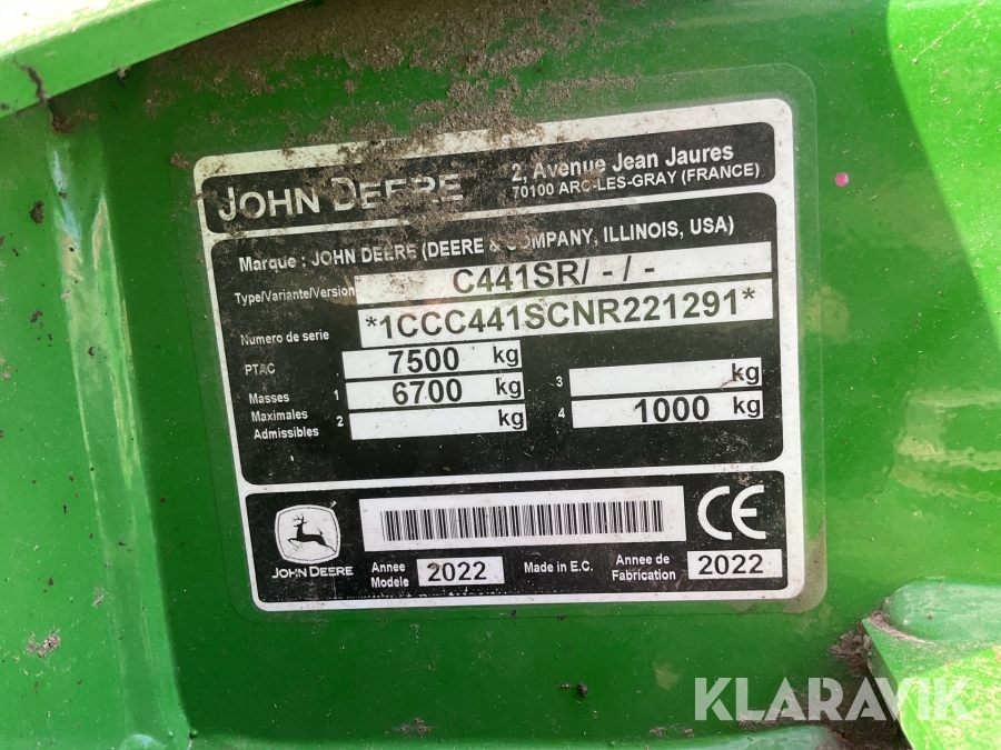 Rundbalspress John Deere C441R