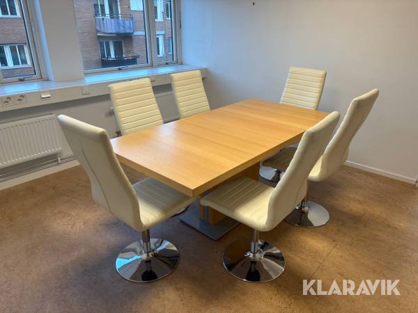 Konferensbord med 6 stolar