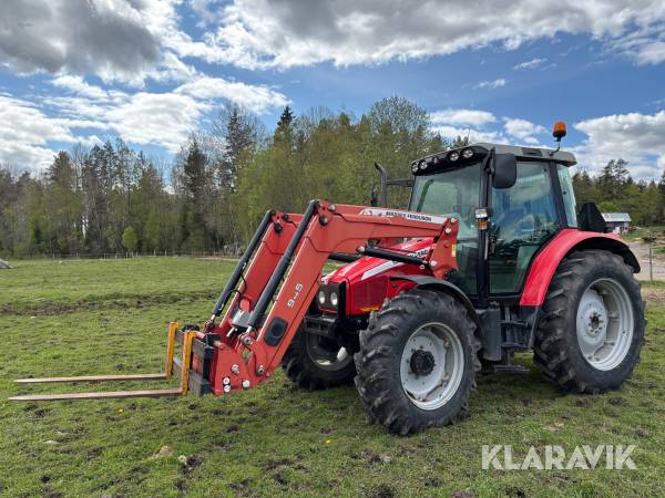 Traktor Massey Ferguson 5455 Dyna-4 med frontlastare och 2 st redskap