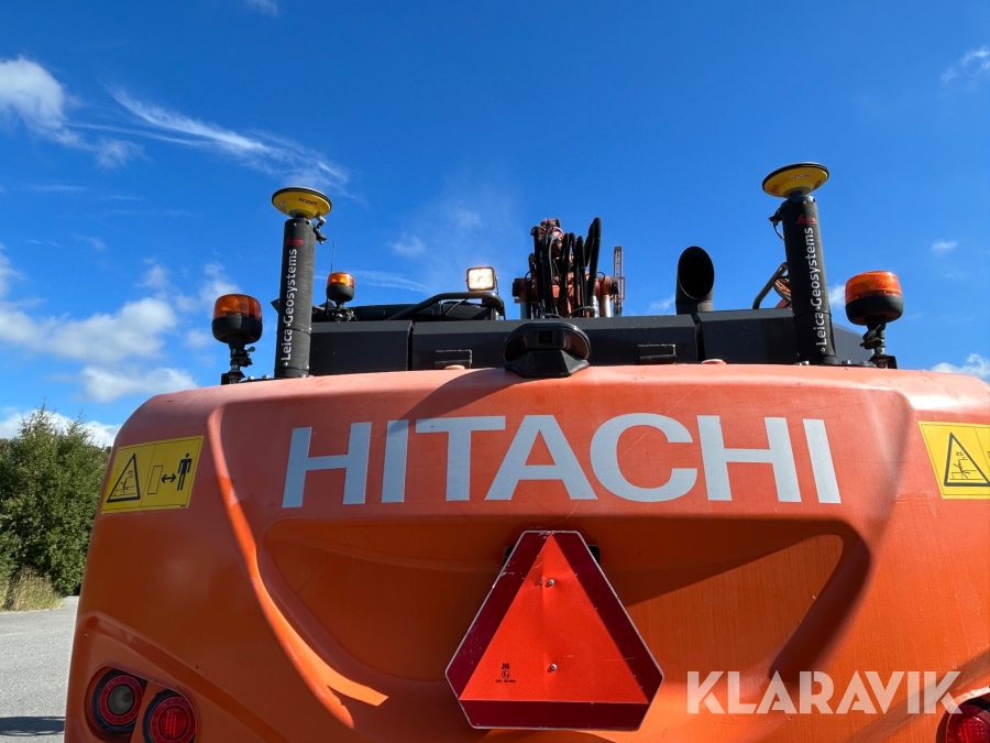 Grävmaskin Hitachi ZX140W-6 med tippsläp, rotator m grip & 3 skopor