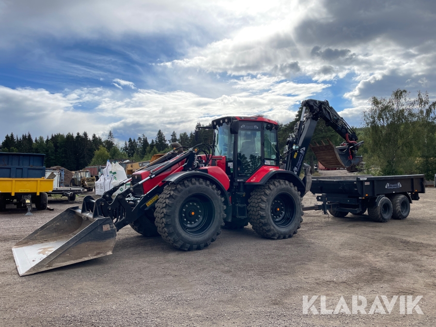 Grävlastare Huddig 1260D med Waldung dumpervagn