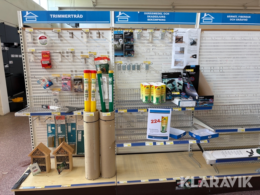 Diverse städ och trädgårdsredskap