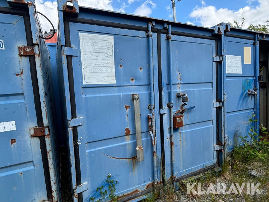 Container 8 fot, med innehåll för bygg & entreprenad